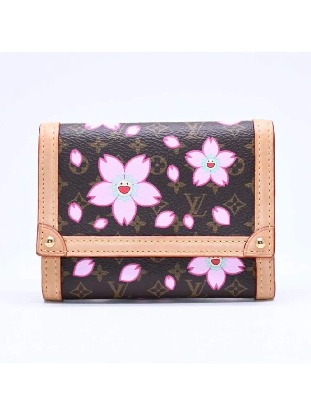 Louis Vuitton Portefeuille Victorine Trifold Wallet Monogram Cherry Blossom